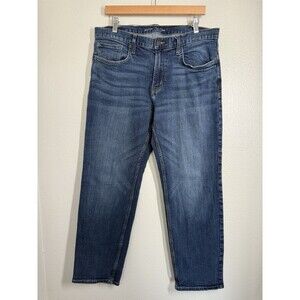 Old Navy Men's Loose Built In Tough Flex Jeans 36X32 Dark Denim *Actual 34X29.5